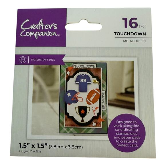 Crafters Companion Touchdown 16 Piece Paper Crafts Die Set - Picture 1 of 2